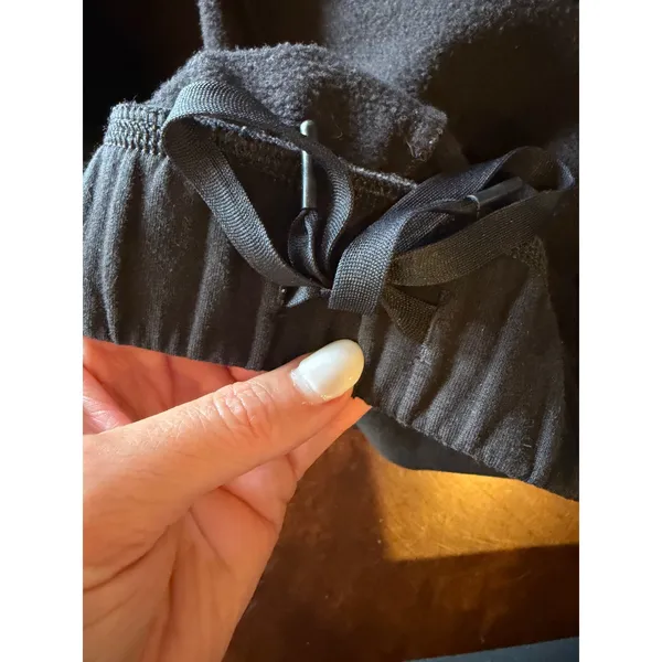 Gap‎ GapFit All Elements Fleece Joggers Women Medium Black Zip Hem Athleisure - Image 9