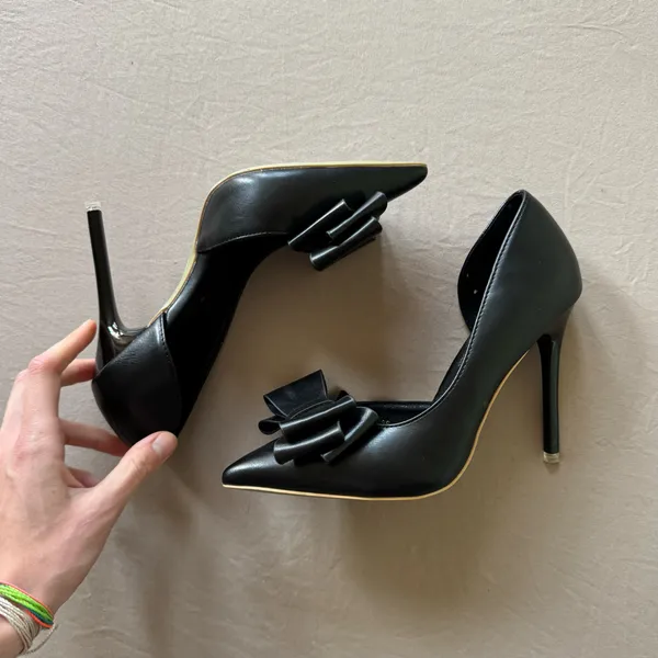 BIGTREE Black Bow Pump Heels - Image 3