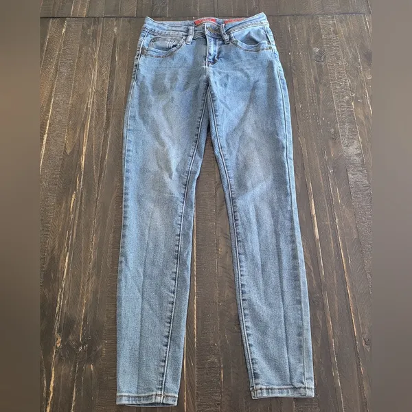Guess Beyla Fit Curvy Mid Rise Blue Skinny Jeans Size US 25 - Image 2