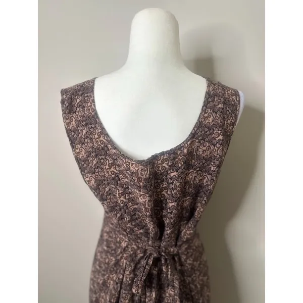Vintage Looking Good Maxi Dress Safari Giraffe Elephant Asymmetric Tie Back 1X‎ - Image 6