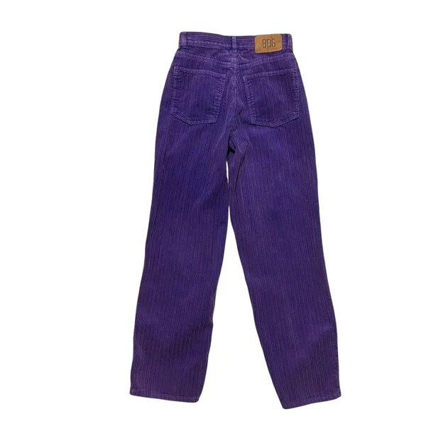 Y2K BDG Womens High Rise Corduroy‎ Pants 26 Purple Wide Wale Streetwear Retro - Image 2
