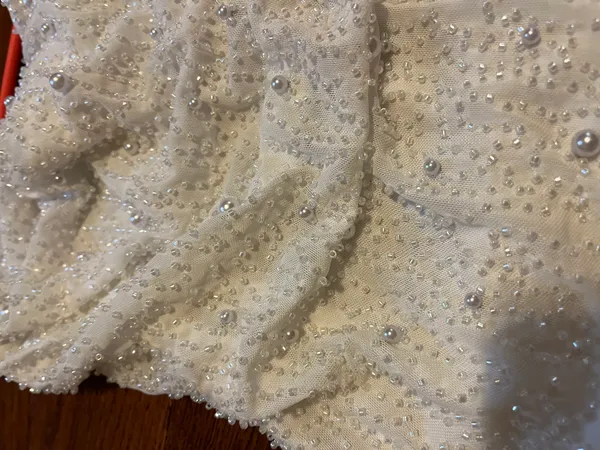 Windsor Homecoming Dress White Beaded - Image 3