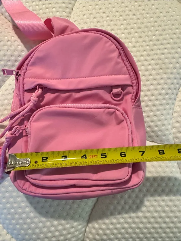 Pink Mini Crossbody Bag - Casual Everyday Shoulder Bag - Image 2