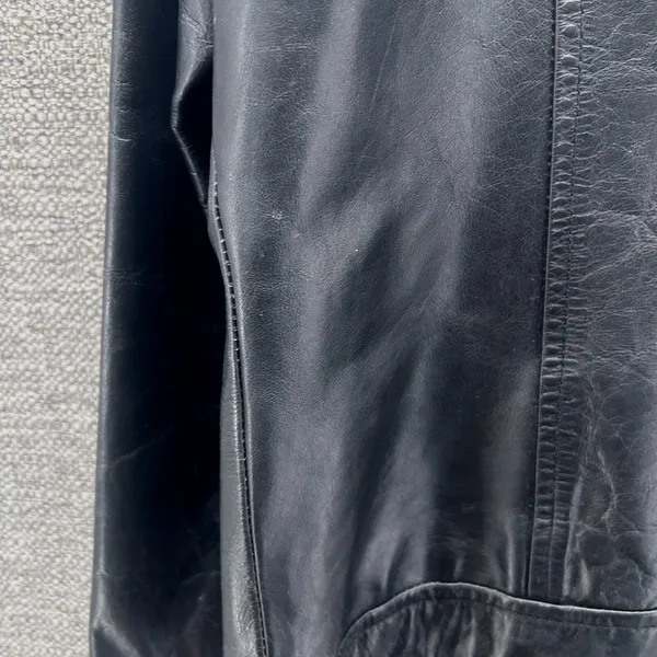 Old Navy Leather Moto Jacket‎ Black Large - Image 7