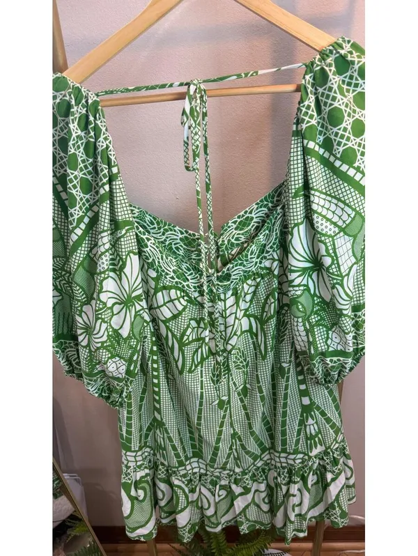 Farm Rio NWT S Green Refresco Short Dress - Image 6