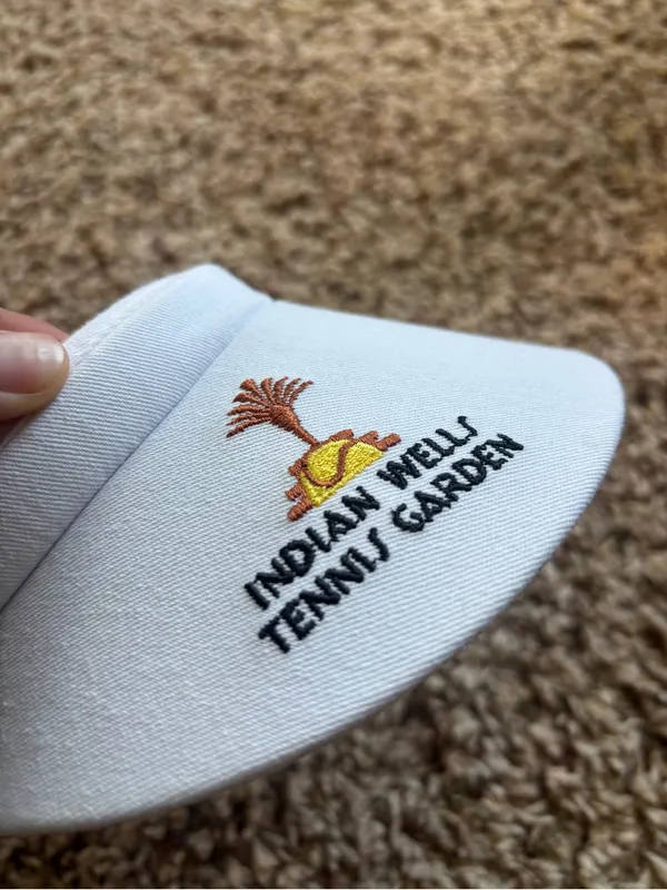 Indian Wells Tennis Garden White Sun Visor - Image 2