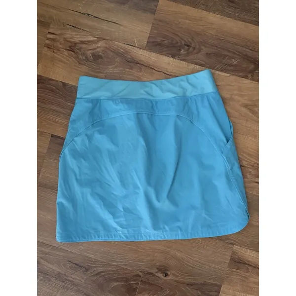 Women’s Blue Teal Lands End Swim‎ Skirt Size 6 Pockets Tummy Control - Image 2