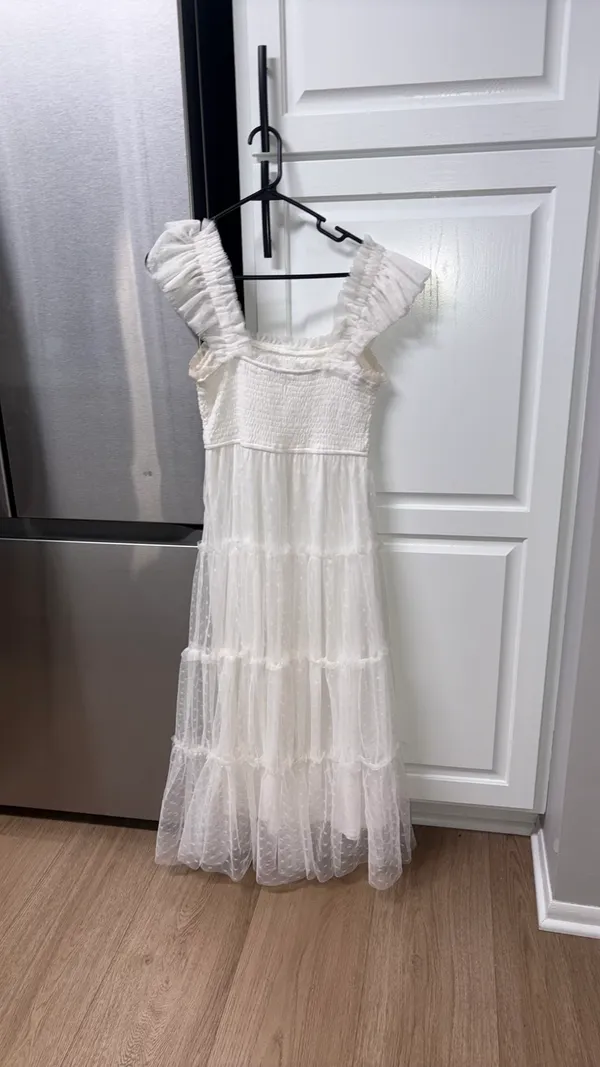 Blu Pepper Boutique White Dress Medium - Image 4