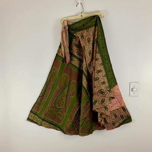 Reversible Maxi Wrap Skirt BINW212 Multiple - Image 2