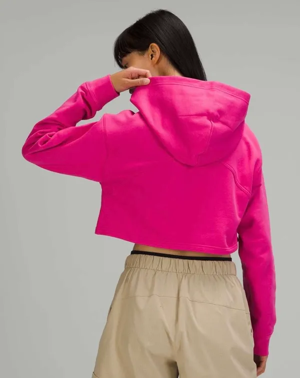 Lululemon All Yours Cropped Hoodie Sonic Pink 10 - Image 9