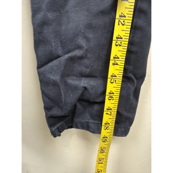 Zara Basic Black Denim Overalls Dungarees Women's Size L Slim Leg Faded Black - Image 11