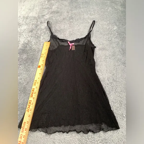 Candie’s Black mesh Chemise dress small y2K - Image 6