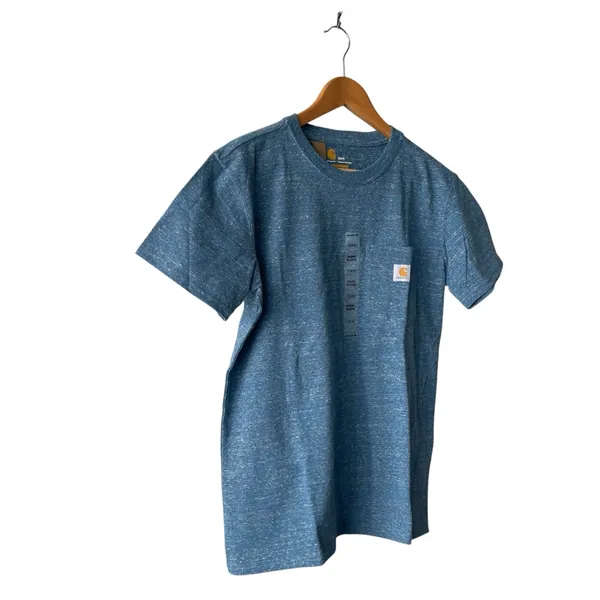 Carhartt Women’s Original Fit Basic Blue Crewneck T-Shirt Small (4/6) NWT - Image 3