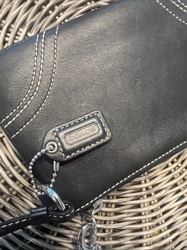 Coach Classic Black Wristlet Wallet - Women's Bag - Image 2