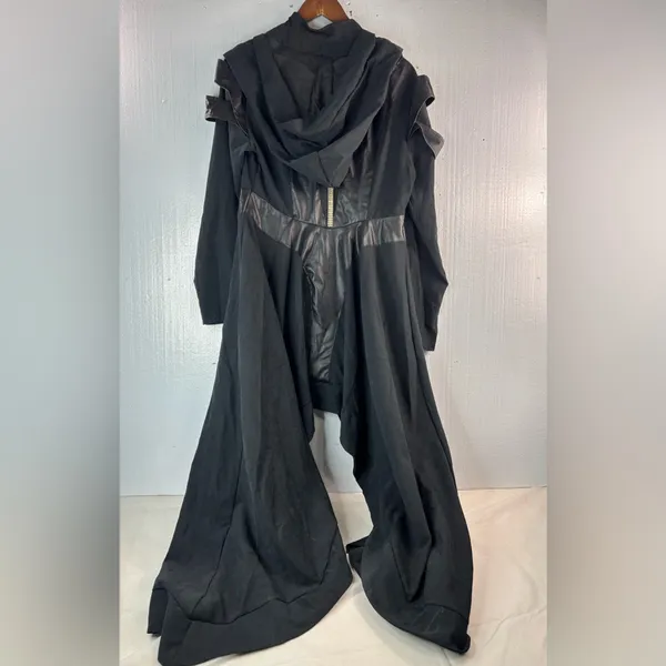 Goth Robe M Hoodie Black Zip Front - Image 8