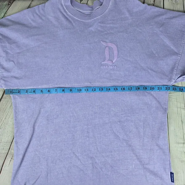 Disneyland Resort Spirit Jersey Purple Glitter Puff Print Shirt Small S - Image 6