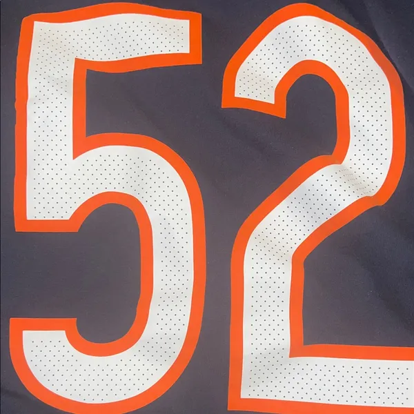 Nike Chicago bears Navy Blue Sports Jersey with Number 52 sz M - Image 5