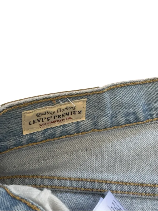 Levis Premium 501 Big E Cropped Jeans Womens 30 Light Wash Straight Leg Denim - Image 8