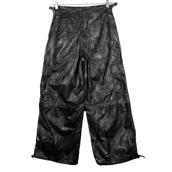 Club Exx Dolls Kill Convertible Cargo Pants S DIY Hand Painted Goth Cyber Rave - Image 2