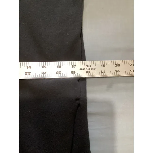 Athleta Black Fleece Wrap Neck Sweatshirt Dress Long Sleeve Thumbholes Womens M - Image 8
