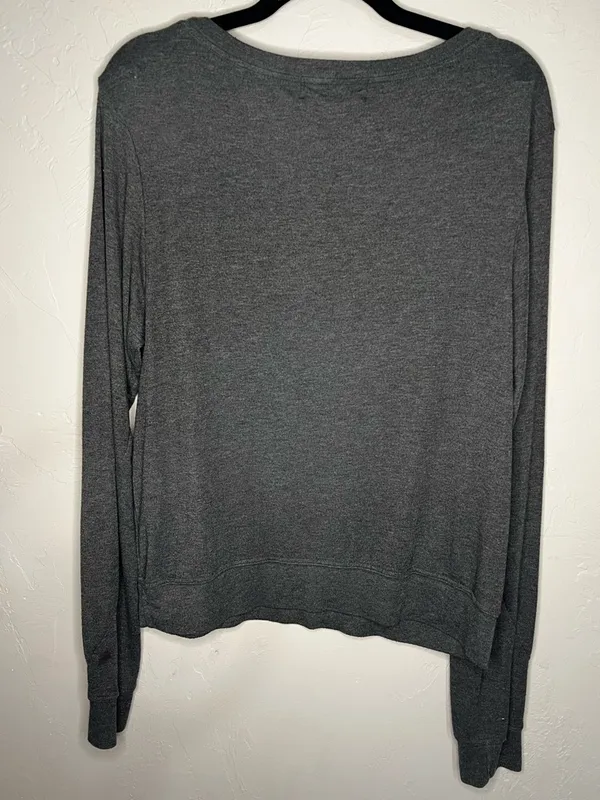 Wildfox Baggy Beach Jumper Charcoal Gray‎ Green Long-Sleeve Sweatshirt - Image 8