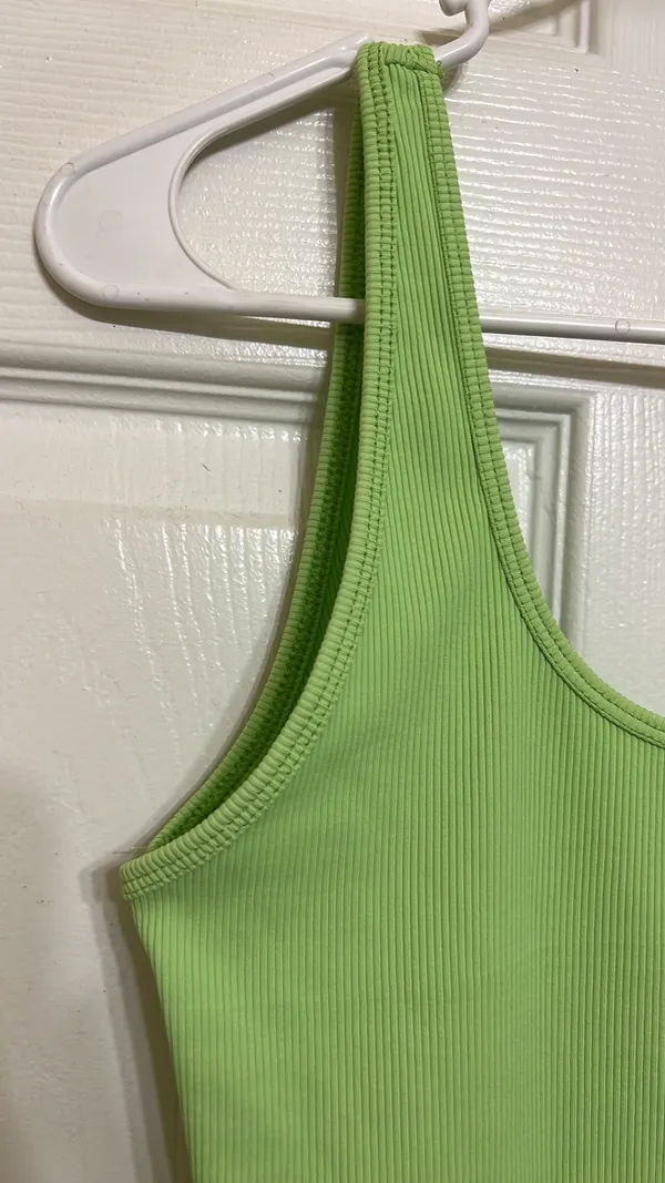 ASOS Pull & Bear Green Ribbed Bodysuit - Image 7