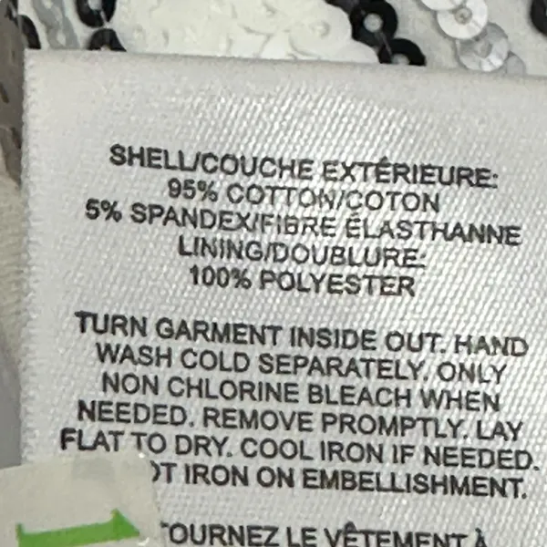 NWT Express Sequin Mini Skirt Womens XS White Silver Geometric High Rise NYE - Image 8