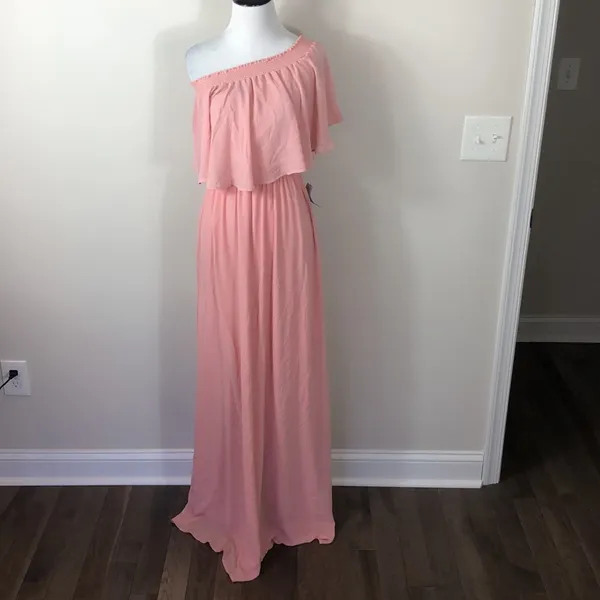 Show Me Your Mumu Hacienda Maxi Dress Rosebud Chiffon Convertible Pink Size S - Image 12