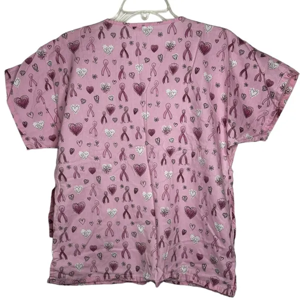 Gems Breast Cancer Scrub Shirt - Image 4