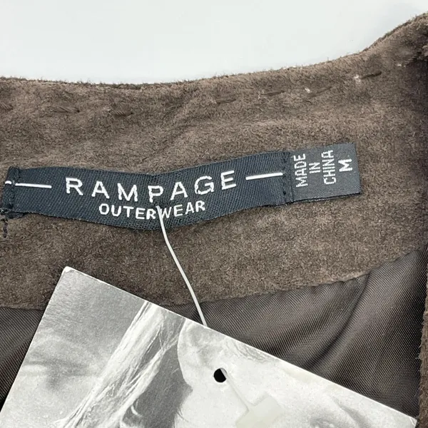 VTG Rampage Fringe Suede Set Vest M Skirt 11 Brown Western Boho Indie Festival - Image 6