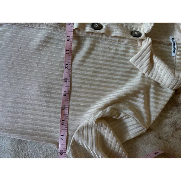 REFORMATION Esmeray Knit Top Size Small Flare Sleeve‎ - Image 11