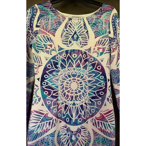 Peppermayo peacock purple bodycon dress womens size 8 - Image 3