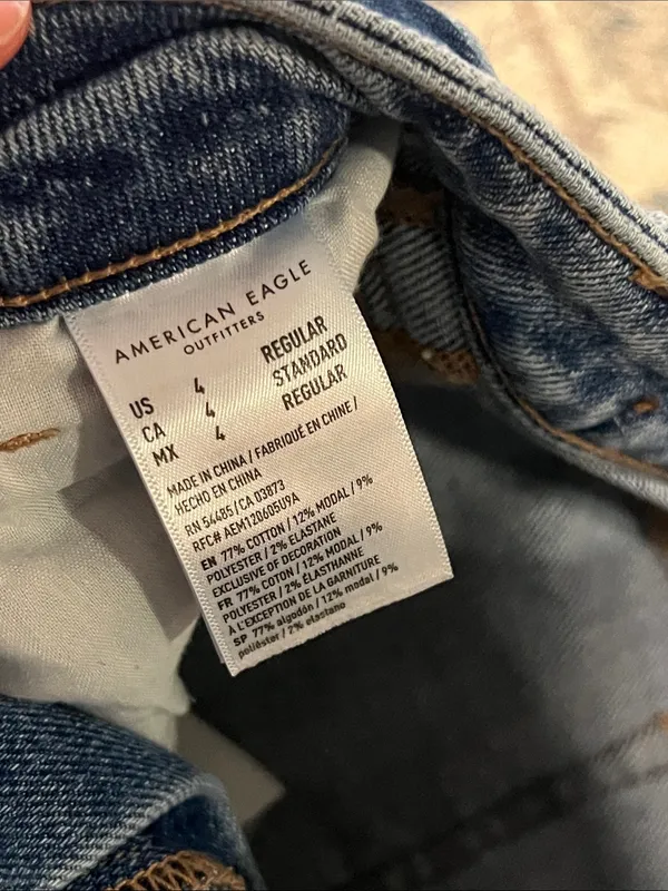 American Eagle Outfitters Distressed Light Blue Skinny Jeans - Image 3