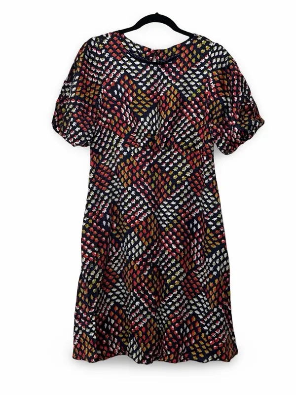 NWT ANTHROPOLOGIE MAEVE Melody Geometric Puff Sleeve Mini Dress Sz S - Image 2