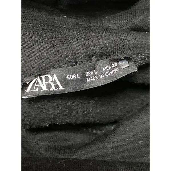 Zara Women's Black Turtleneck Long Sleeve Pullover Sweatshirt Sweater Top Size L - Image 4