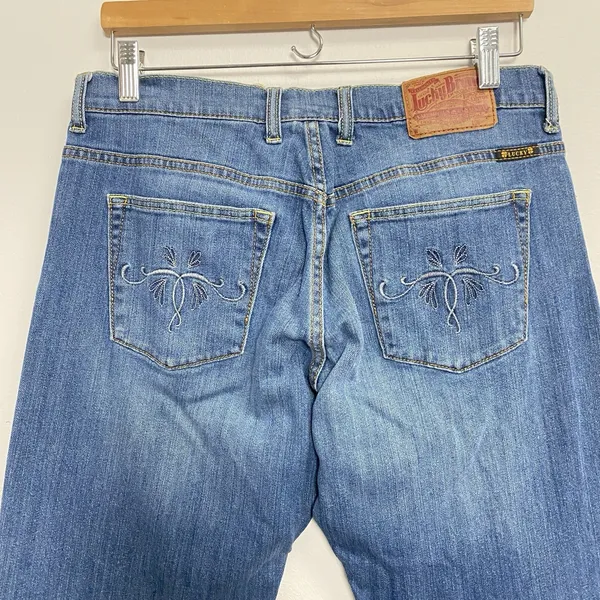 LUCKY BRAND Fluer Easy Rider Denim Women Sailor Jeans Sz 8/29 Mid‎ Rise Whiskers - Image 10