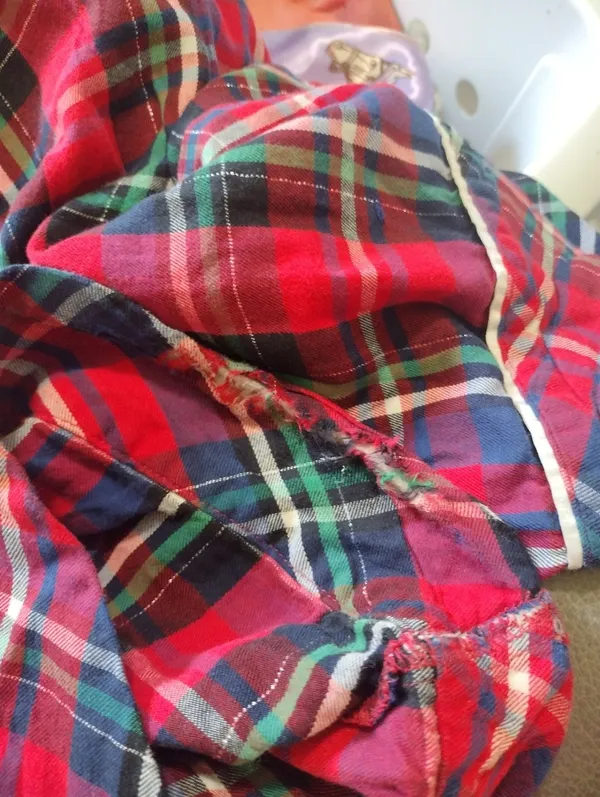 Victoria's Secret Red And Blue Plaid Pajamas Pants - Image 5