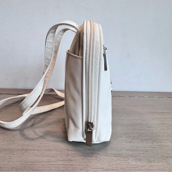 Vintage Tango Bag Touch 80s 90s Celestial Sun Ivory Silver Crossbody Bag‎ Purse - Image 4
