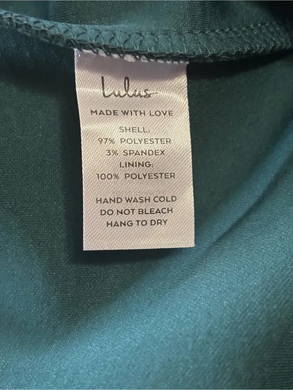 Lulus Paulina Forest Green Bodycon Midi Dress Forest Green NWT - Image 3