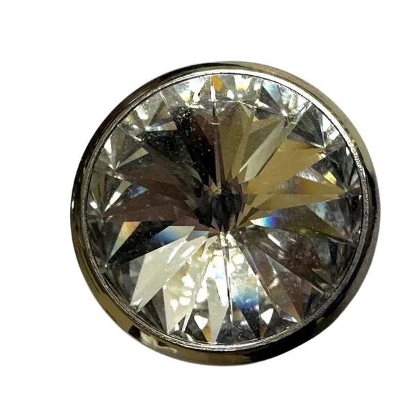Stainless steel clear rhinestone ring Silver - Image 8