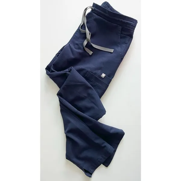 • Navy Blue High Waisted Yola Skinny Scrub Pants - Image 9