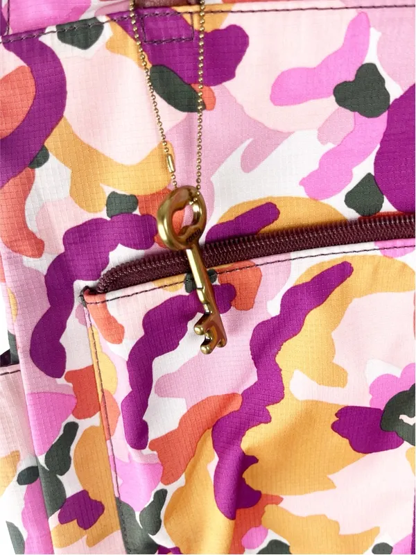 FOSSIL Jenna Floral Double Shoulder Straps Canvas Tote Bag - Image 15