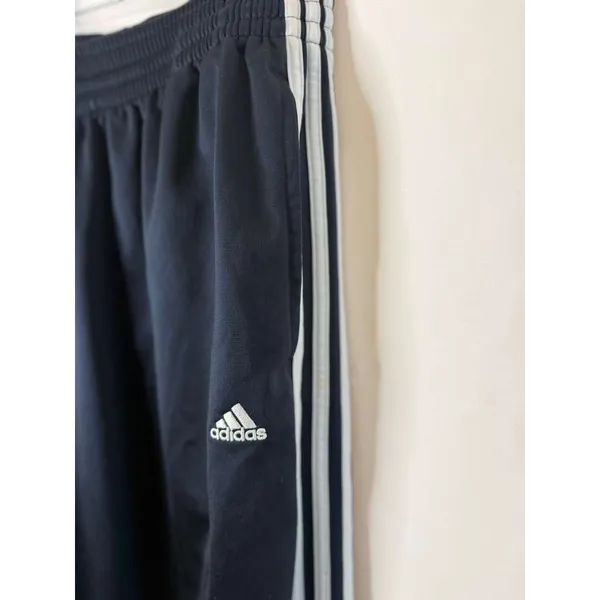 Adidas Baggy 3 Stripes Track Pants in Navy Blue Wide Leg Women's sz. XL - Image 4