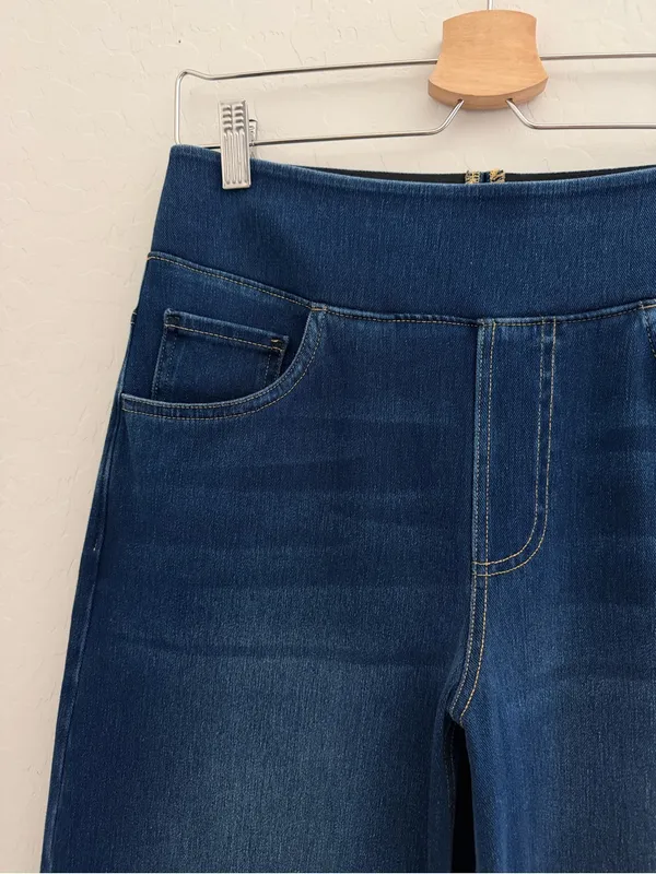 HALARA Flex High Waisted Multiple Pockets Baggy Wide Leg Jeans Size M Tall - Image 6