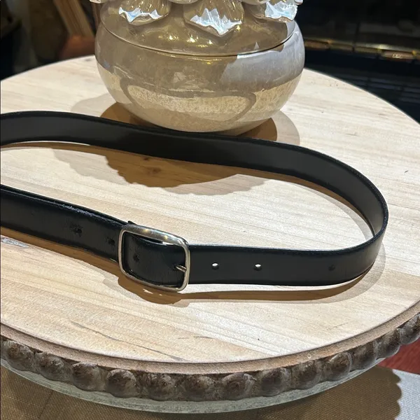 Non Signe Black Genuine Leather Belt 30”-32” - Image 5