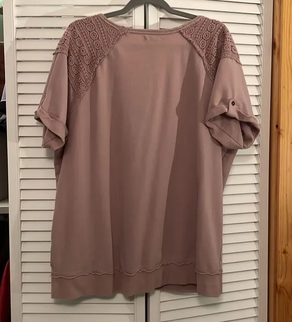Maurice’s 1X lilac purple short sleeved sweatshirt - Image 2