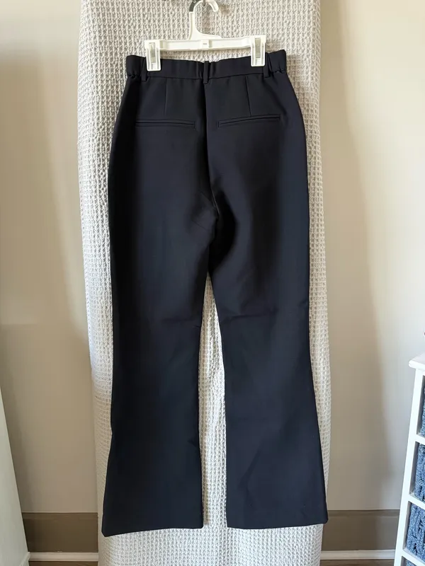 Abercrombie Black Flare High Rise Pants - Image 4