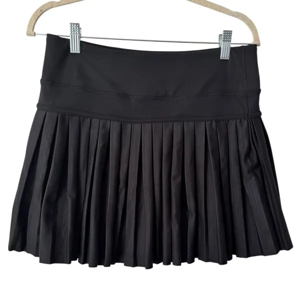 NWT Yogalicious Lux Match Made Black Pleated Pull On Tennis Skort Size Large - Image 2