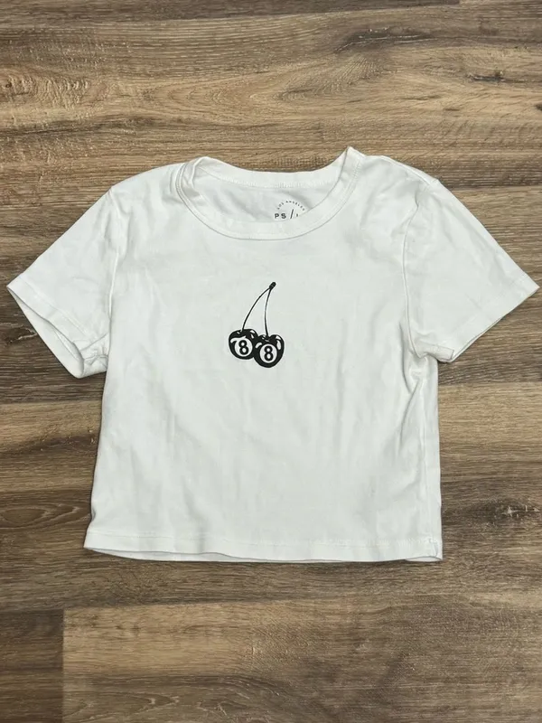 Pacsun Cherry Pool Ball Baby T-Shirt Women’s Small - Image 2