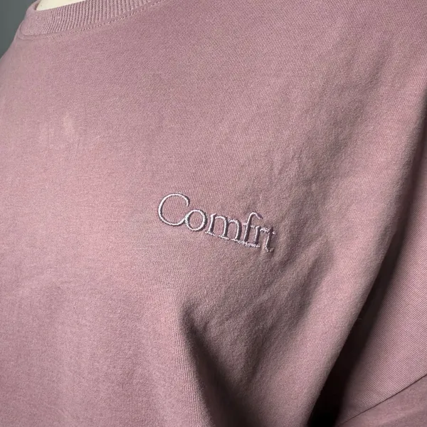 Comfrt Essential Oversized Tee, Mauve, M - Image 3